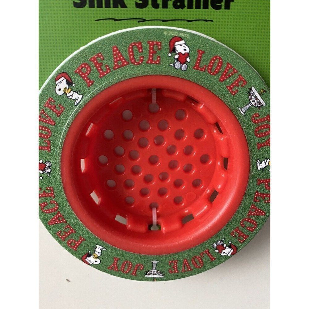 Peanuts Snoopy Woodstock Christmas Peace Love Joy Sink Drain Strainer Holiday‎